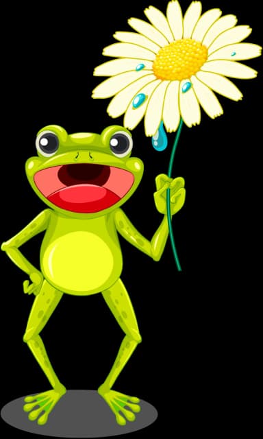 Frog with Daisy